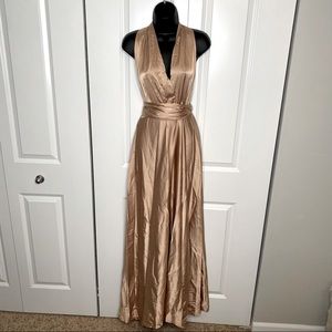Champagne multi-wear dress size L